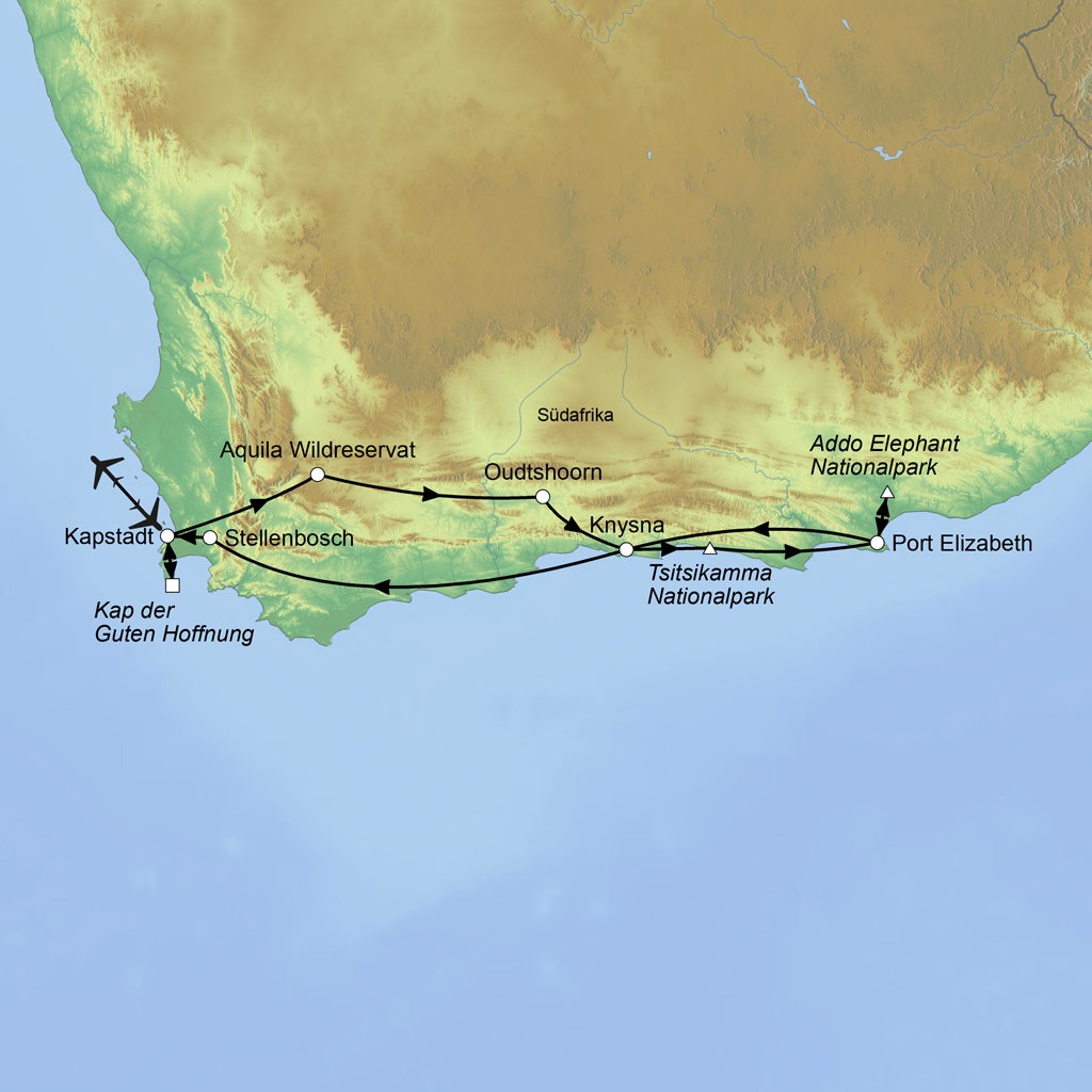 StepMap-Karte-Suedafrika-Gartenroute_GP26